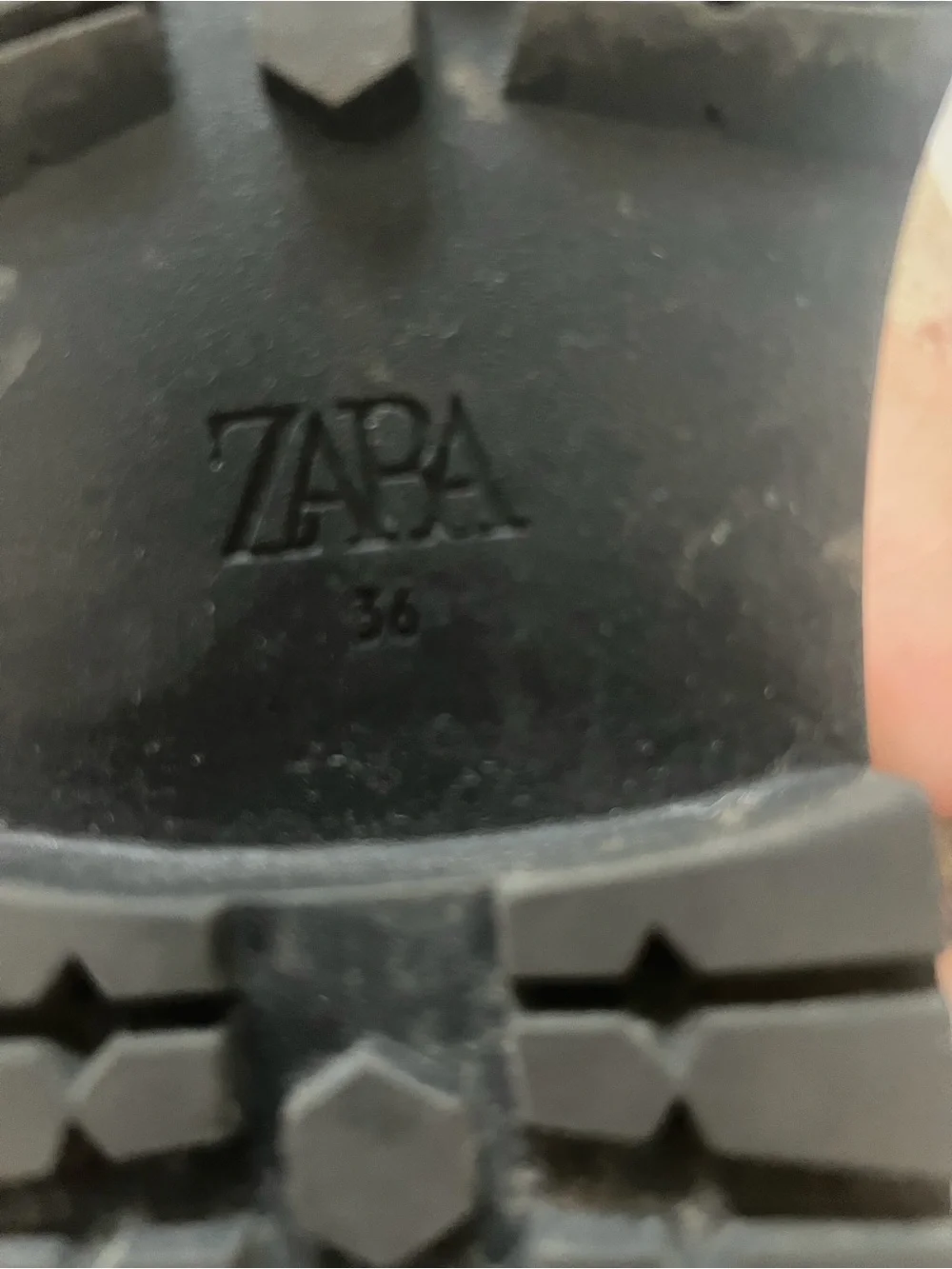 Zara Black Lug Sole Boot